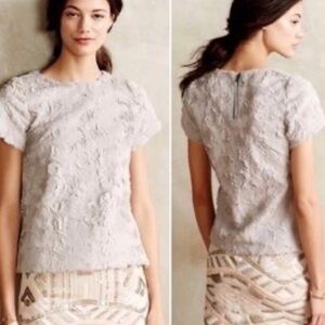 Anthropologie Leifsdottir Faux Fur Top